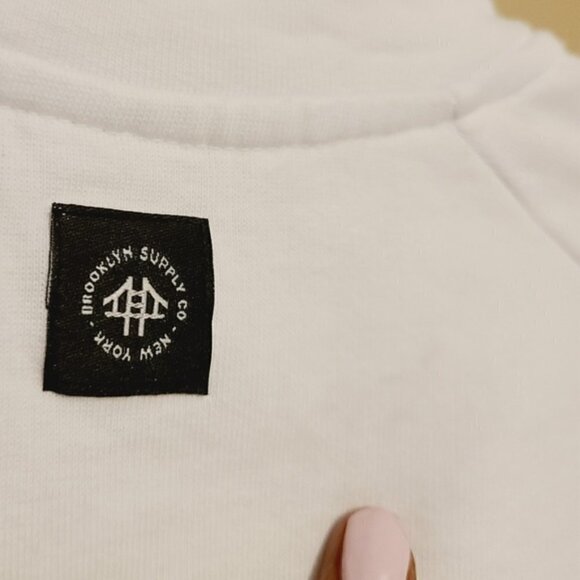 Brooklyn Supply Co. | Men's Retro White Quarter Zip Pullover (Size Small) - Picture 14 of 16